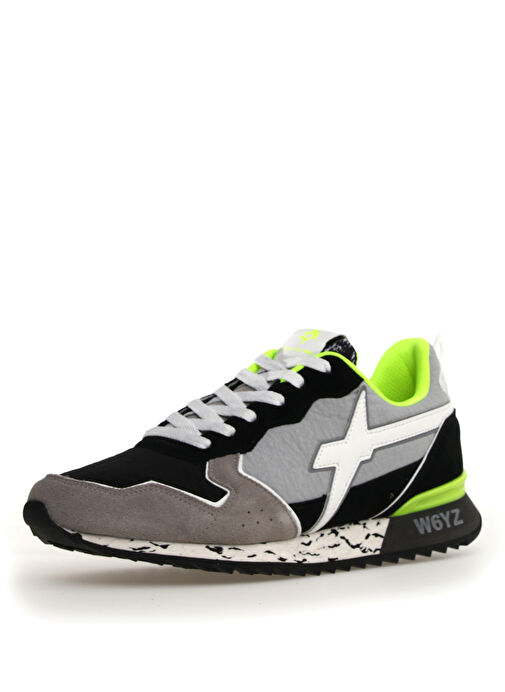 W6Yz Siyah-Gri Erkek süet Sneaker JET - Görsel 4