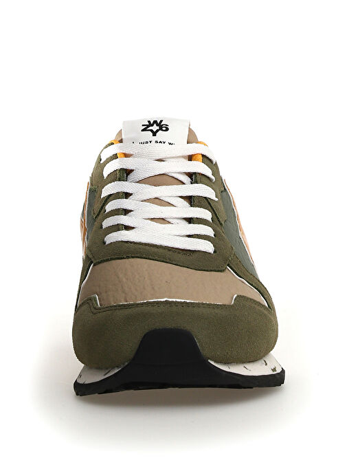 W6Yz Haki-Turuncu Erkek süet Sneaker JET - Görsel 5