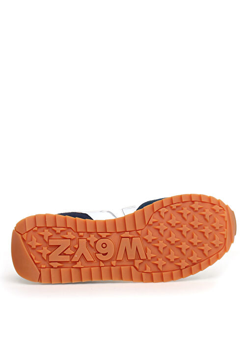 W6Yz Beyaz-Lacivert Erkek süet Sneaker YAK - Görsel 7