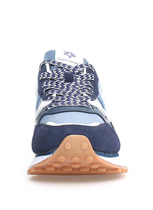 W6Yz Mavi-Beyaz Erkek süet Sneaker LOOP-UNI - Görsel 5