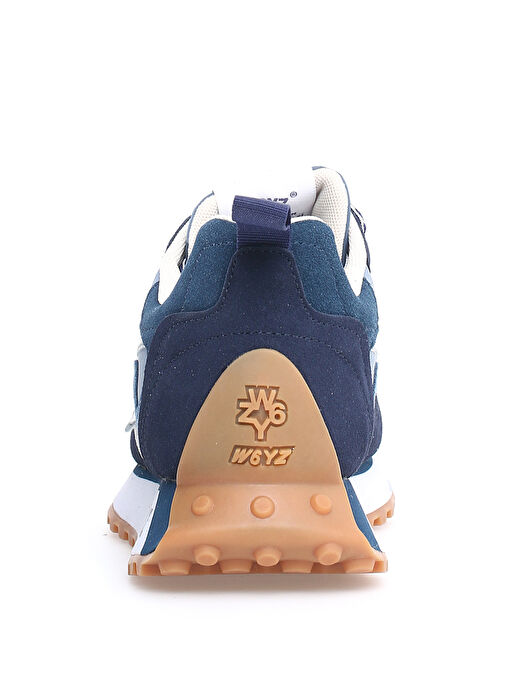 W6Yz Mavi-Beyaz Erkek süet Sneaker LOOP-UNI - Görsel 6