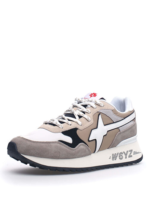 W6Yz Bej-Siyah Erkek süet Sneaker YAK - Görsel 4