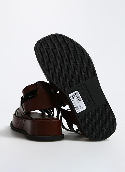 Divarese Kahverengi Kadın Deri Sandalet 23519-4SS - Görsel 5