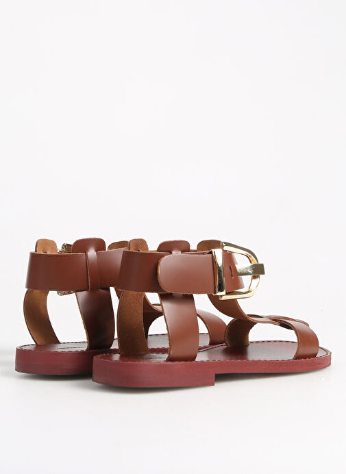 George Hogg Taba Kadın Deri Sandalet SND-10622-4SS - Görsel 4