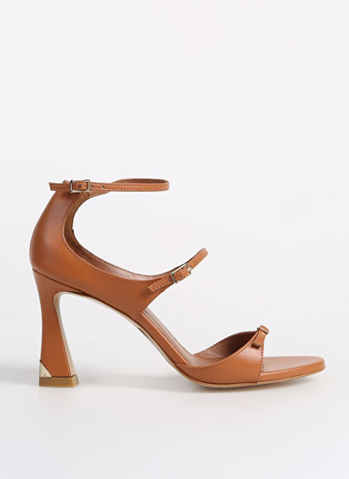 George Hogg Taba Kadın Deri Topuklu Sandalet J18533001-4SS - Görsel 2