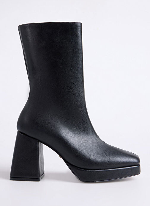 Fabrika Siyah Kadın Topuklu Bot FADILA - Görsel 2