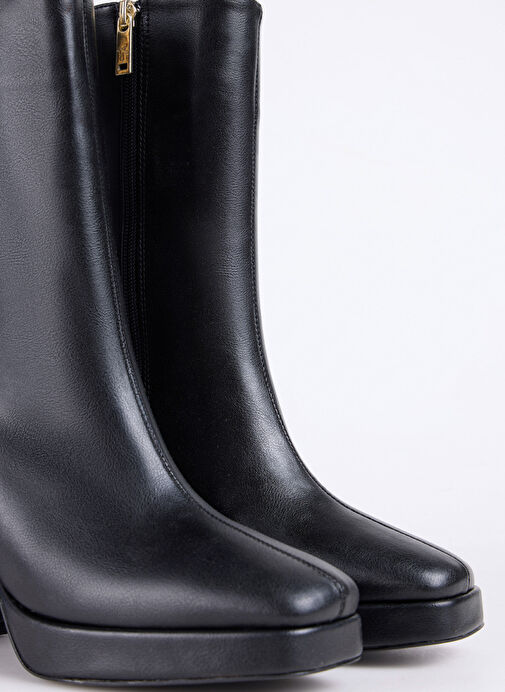 Fabrika Siyah Kadın Topuklu Bot FADILA - Görsel 6