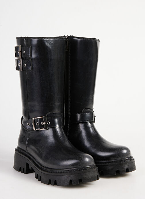 Fabrika Siyah Kadın Bot EVIKA - Görsel 3