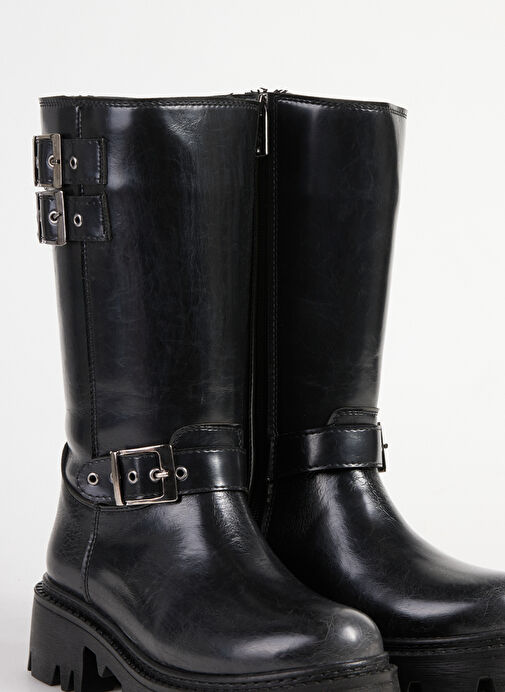 Fabrika Siyah Kadın Bot EVIKA - Görsel 10