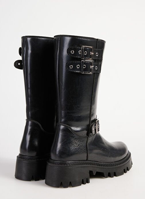 Fabrika Siyah Kadın Bot EVIKA - Görsel 4