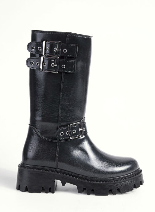 Fabrika Siyah Kadın Bot EVIKA - Görsel 6