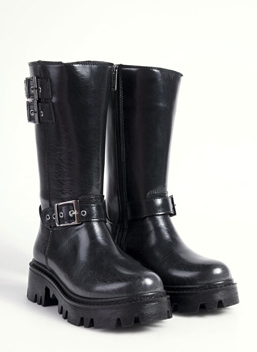 Fabrika Siyah Kadın Bot EVIKA - Görsel 7