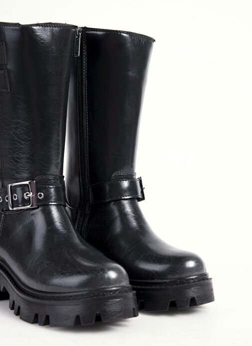 Fabrika Siyah Kadın Bot EVIKA - Görsel 11