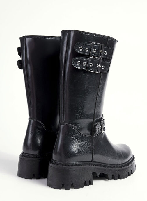 Fabrika Siyah Kadın Bot EVIKA - Görsel 8