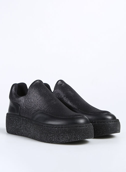 Fabrika Comfort Siyah Kadın Deri Düz Ayakkabı D-ALIYA - Görsel 3