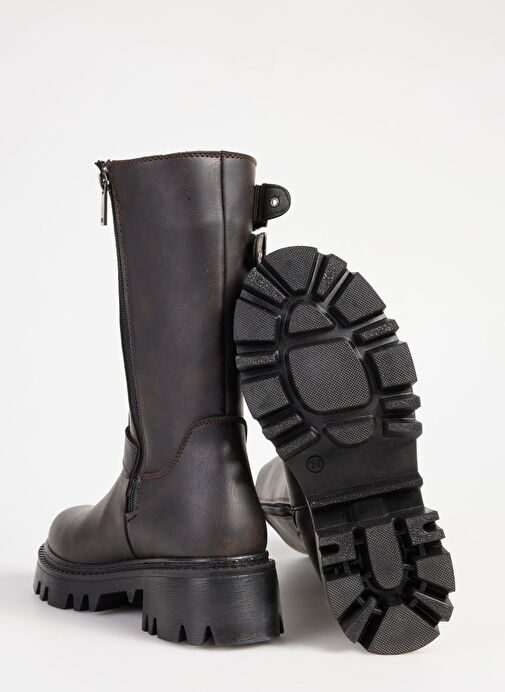 Fabrika Kahverengi Kadın Bot EVIKA - Görsel 6