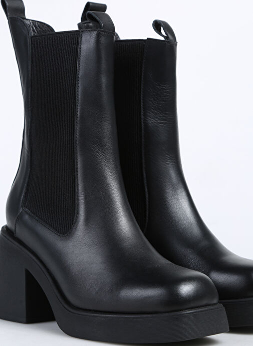 Fabrika Siyah Kadın Deri Topuklu Bot D-ENISA - Görsel 6