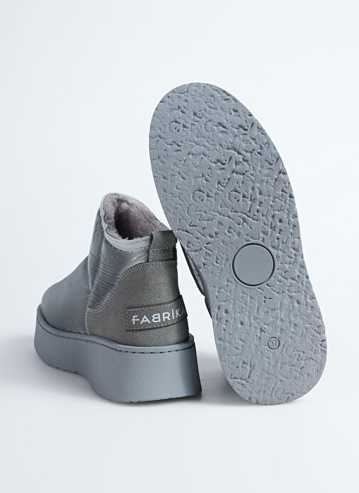 Fabrika Gri Kadın Bot GEORGIA - Görsel 5