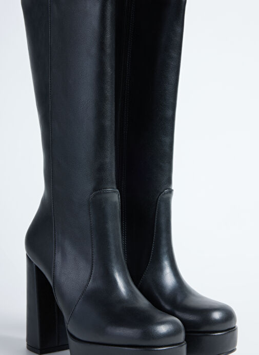 Fabrika Siyah Kadın Çizme ERJA - Görsel 6