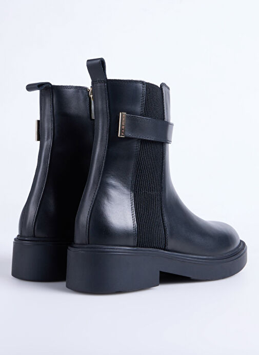 Fabrika Siyah Kadın Deri Bot D-DAVINIA - Görsel 4