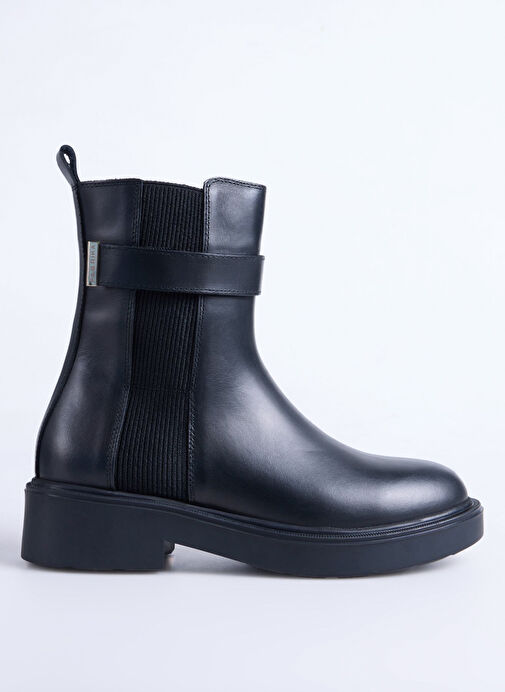 Fabrika Siyah Kadın Deri Bot D-DAVINIA - Görsel 2