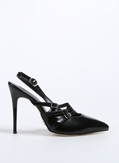 Fabrika Siyah Kadın Topuklu Ayakkabı DINARA - Görsel 2