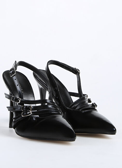 Fabrika Siyah Kadın Topuklu Ayakkabı DINARA - Görsel 3