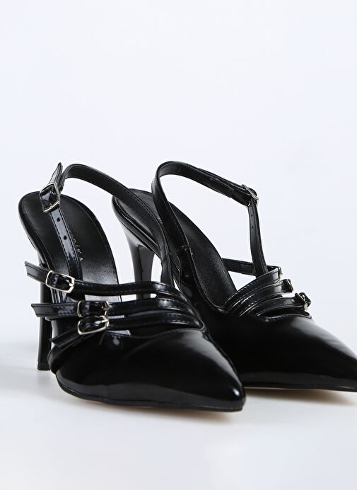 Fabrika Siyah Kadın Topuklu Ayakkabı DINARA - Görsel 6