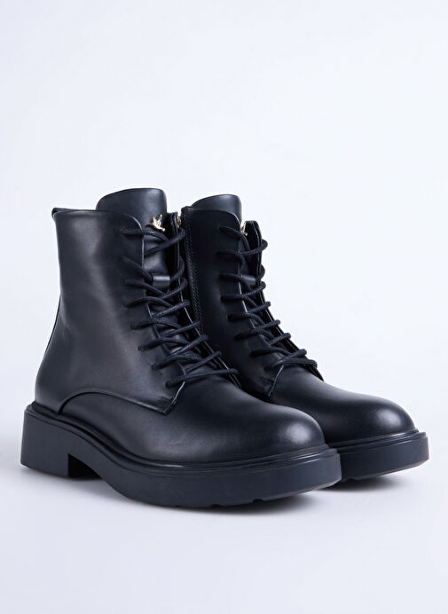 Fabrika Siyah Kadın Deri Bot D-DALY - Görsel 3