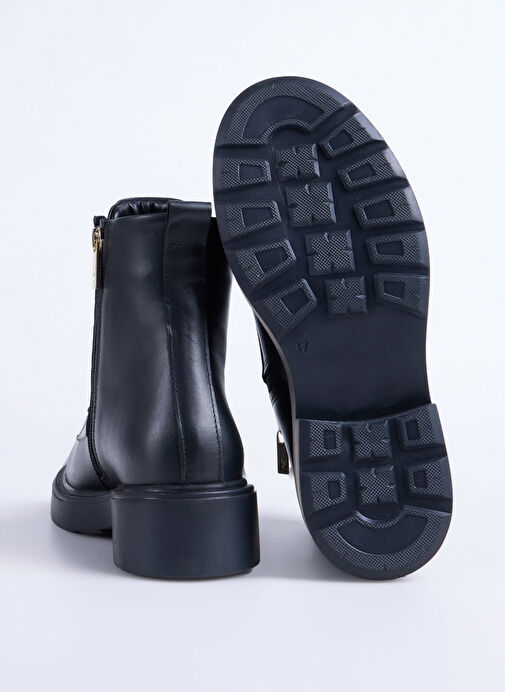 Fabrika Siyah Kadın Deri Bot D-DALY - Görsel 5