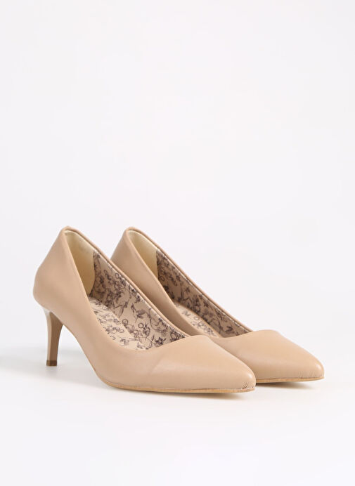 Fabrika Bej Kadın Topuklu Ayakkabı DEVIKA - Görsel 3