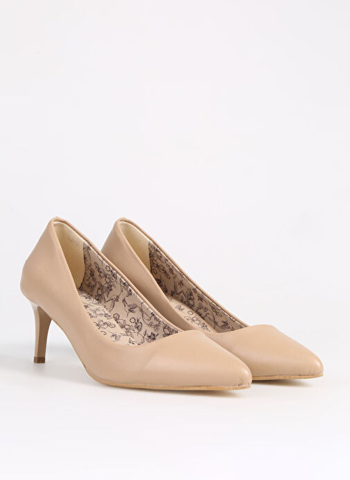 Fabrika Bej Kadın Topuklu Ayakkabı DEVIKA - Görsel 6