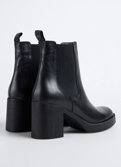 Fabrika Siyah Kadın Deri Topuklu Bot D-ELAIN - Görsel 4