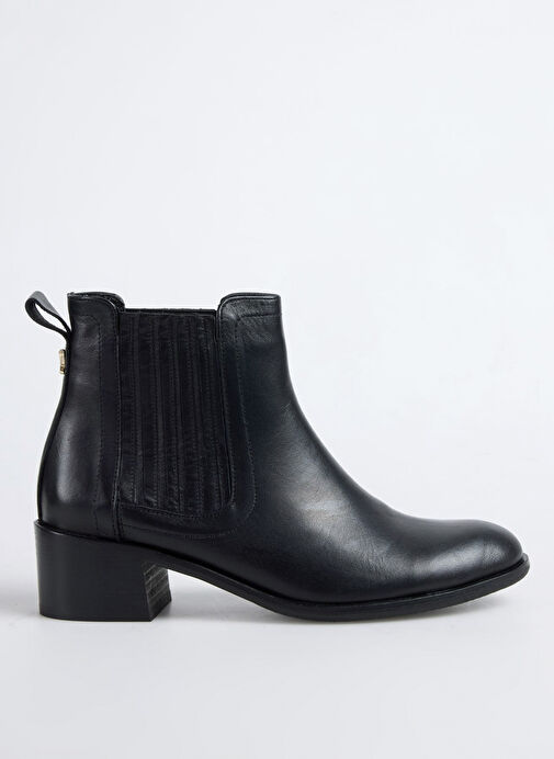 Fabrika Siyah Kadın Deri Bot D-DONATA - Görsel 2