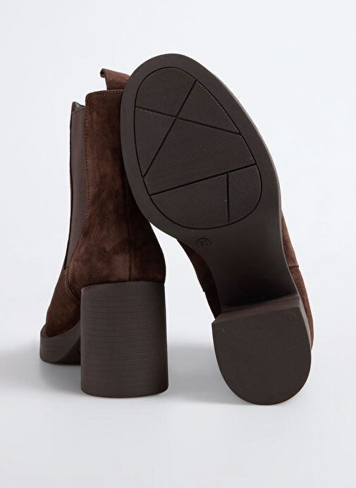 Fabrika Kahve Kadın Deri Topuklu Bot D-ELAIN - Görsel 5