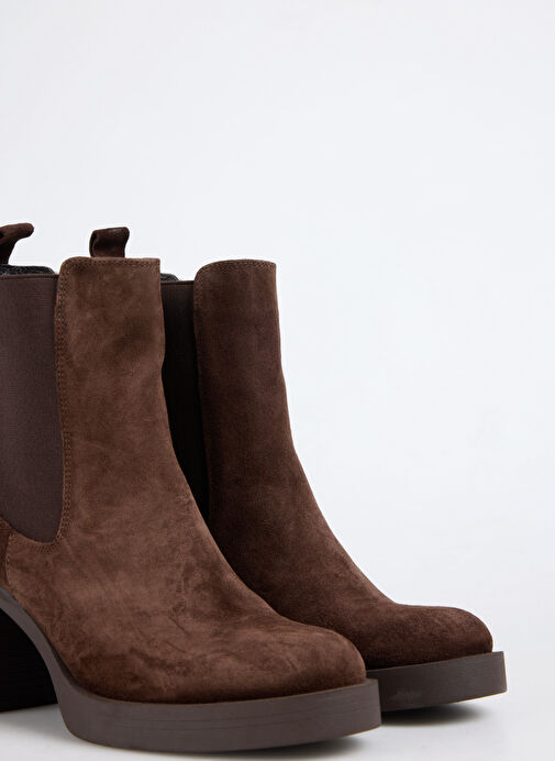 Fabrika Kahve Kadın Deri Topuklu Bot D-ELAIN - Görsel 6