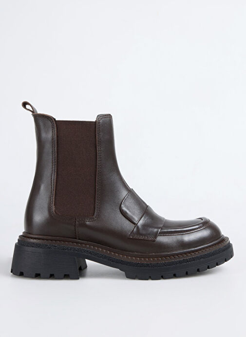 Fabrika Kahverengi Kadın Deri Bot D-DRINA - Görsel 2