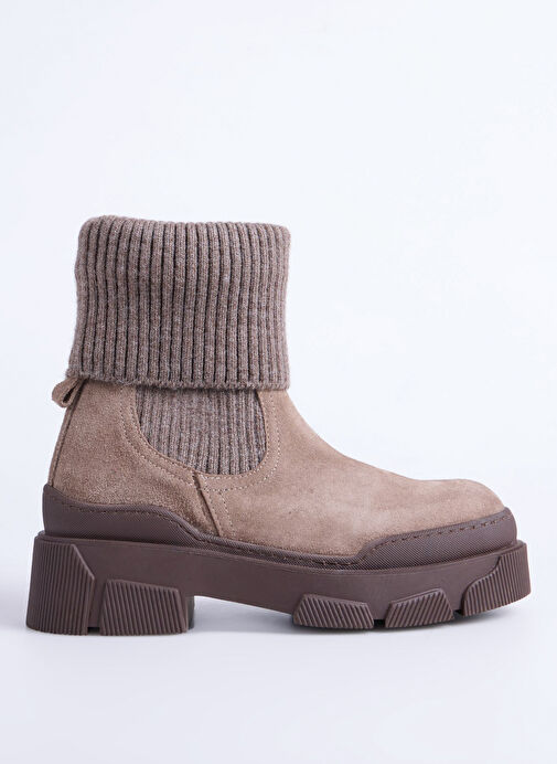 Fabrika Vizon Kadın Deri - Kumaş Bot D-ELODIA - Görsel 2