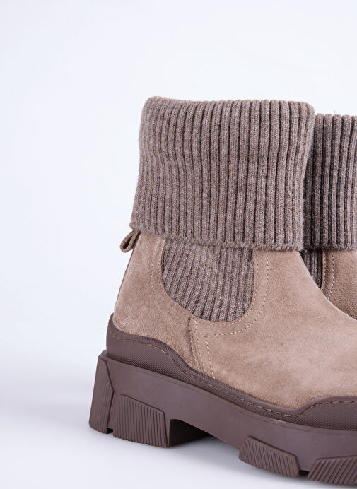 Fabrika Vizon Kadın Deri - Kumaş Bot D-ELODIA - Görsel 4