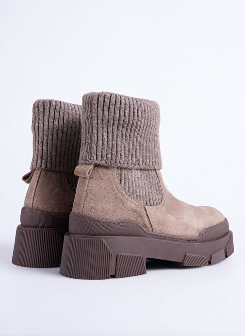 Fabrika Vizon Kadın Deri - Kumaş Bot D-ELODIA - Görsel 6