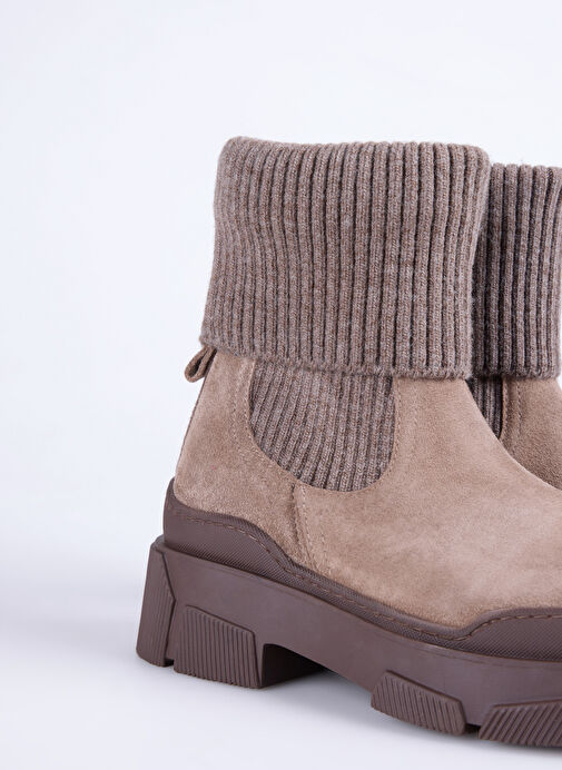 Fabrika Vizon Kadın Deri - Kumaş Bot D-ELODIA - Görsel 5