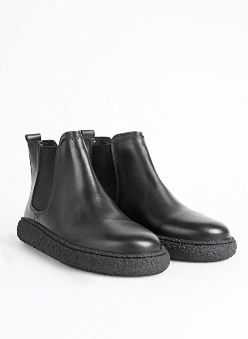 Fabrika Comfort Siyah Erkek Deri Bot KONT-DEACON - Görsel 3