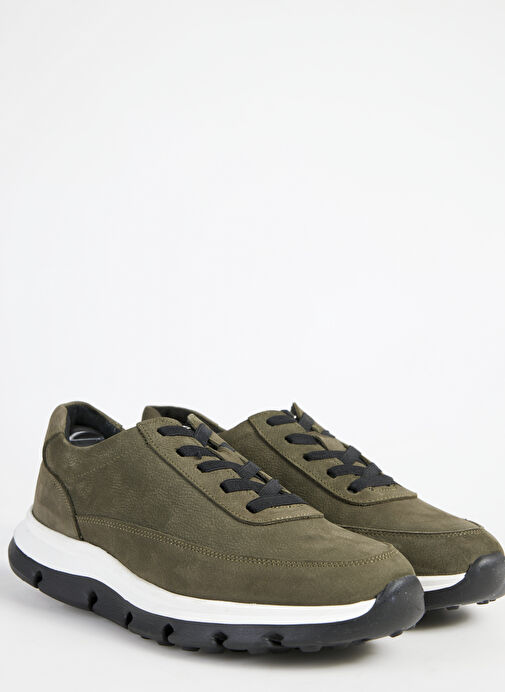 Fabrika Comfort Haki Erkek Deri Sneaker SETH-DAYTON - Görsel 4