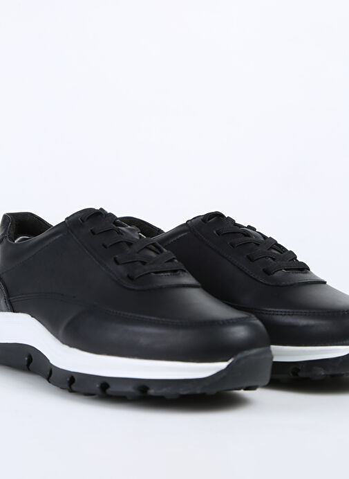 Fabrika Comfort Siyah-Beyaz Erkek Deri Sneaker SETH-DAYTON - Görsel 4