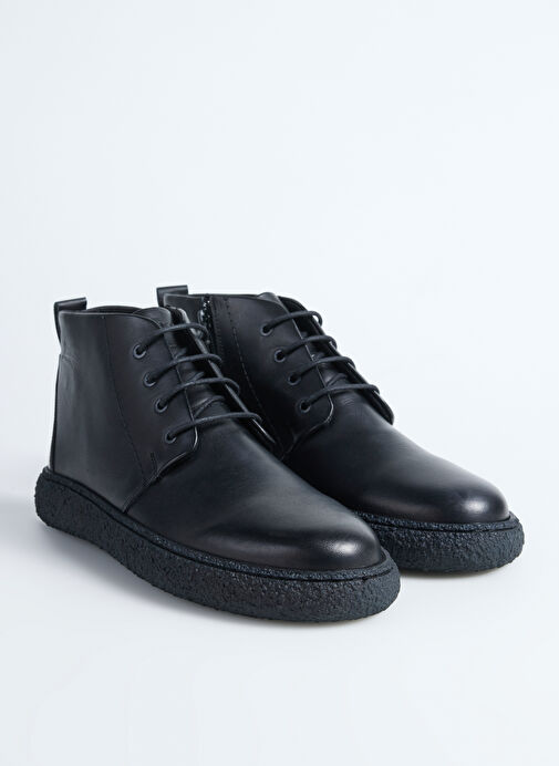 Fabrika Comfort Siyah Erkek Deri Bot KONT-DELANO - Görsel 3