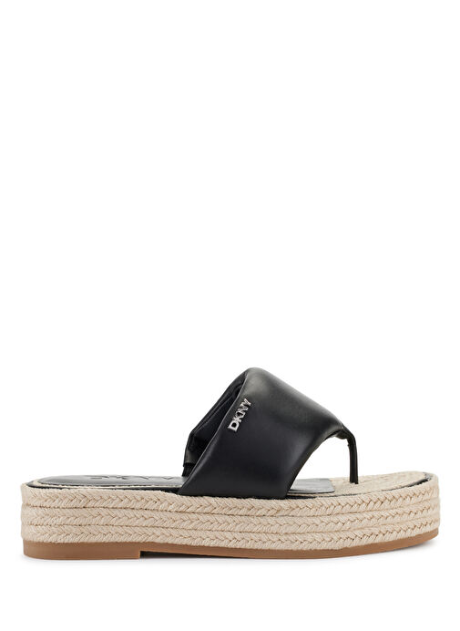 Dkny Siyah Kadın Deri Terlik FIFI - PLATFORM THONG SANDAL - Görsel 2