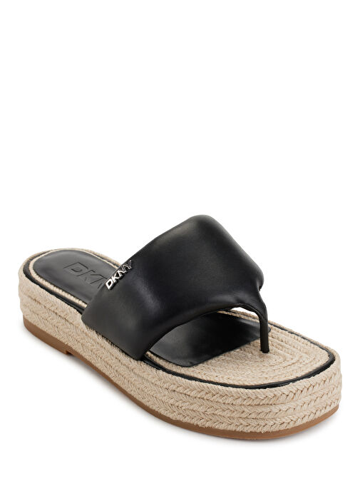 Dkny Siyah Kadın Deri Terlik FIFI - PLATFORM THONG SANDAL - Görsel 3