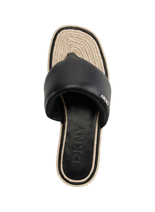 Dkny Siyah Kadın Deri Terlik FIFI - PLATFORM THONG SANDAL - Görsel 4