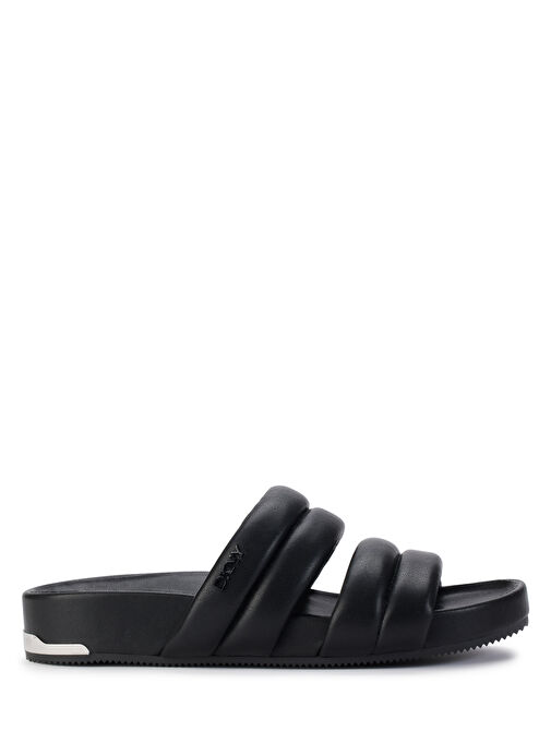 Dkny Siyah Kadın Deri Terlik INAH - DOUBLE BAND SLIDE - Görsel 2