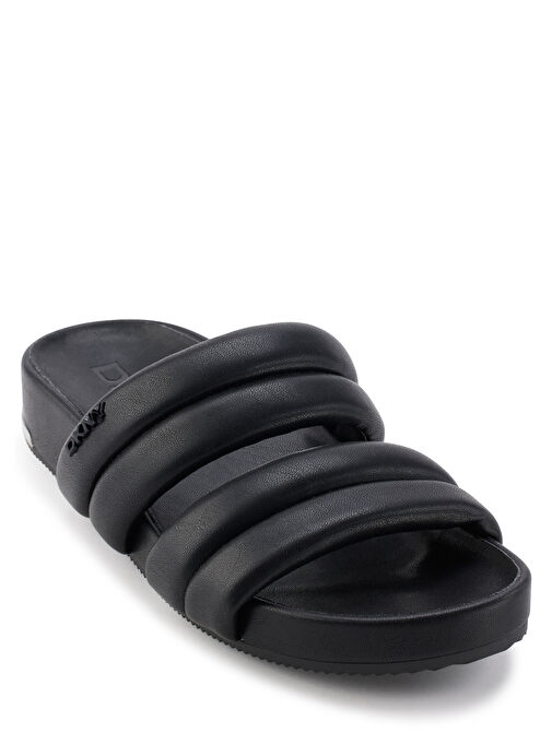 Dkny Siyah Kadın Deri Terlik INAH - DOUBLE BAND SLIDE - Görsel 3